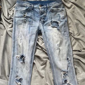 Ksubi jeans van winkle trashed dreams size 31 light blue jeans